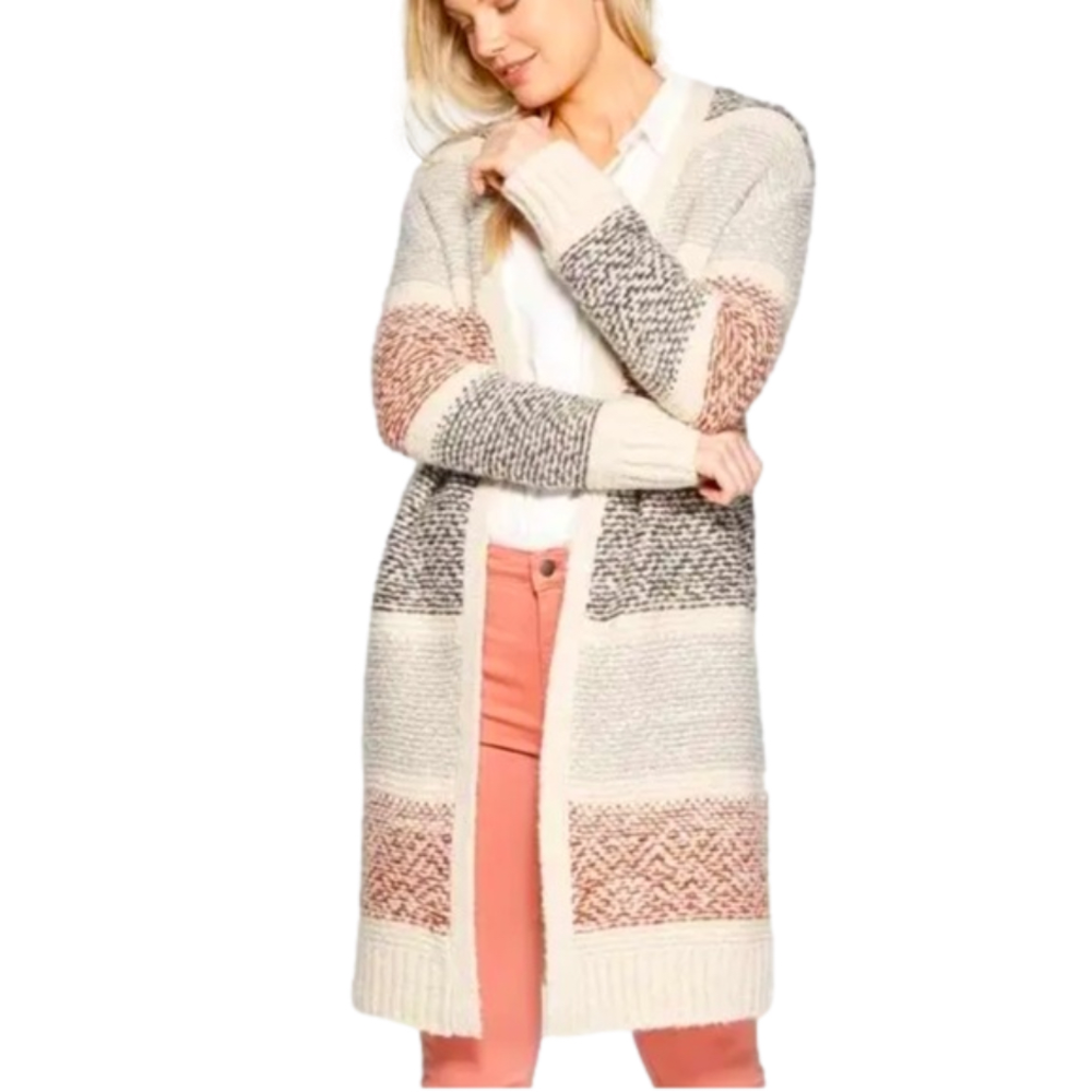UNIVERSAL Thread duster cardigan sweater size S wool blend chunky knit